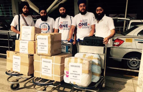 Khalsa Aid's team from Punjab on the way to Nepal. - PHOTO KHALSA AID