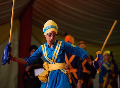A performance by a Malaysia Gatka Federation student at the Selangor 2015 Vaisakhi Open House in Petaling Jaya, Malaysia, on 25 April. - PHOTO RAVS STUDIO, COURTESY OF CMSO  