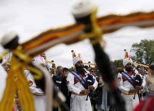 Sri Damesh band warm up before competing - PHOTO THE GUARDIAN