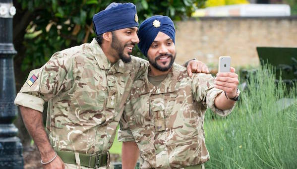 A selfie at the British Army commemoration of the Battle of Saragarhi. - Photo British Army