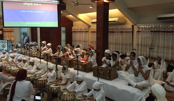 Sri Dasmesh International School students at a function at GSPJ. - PHOTO SARJIT KAUR