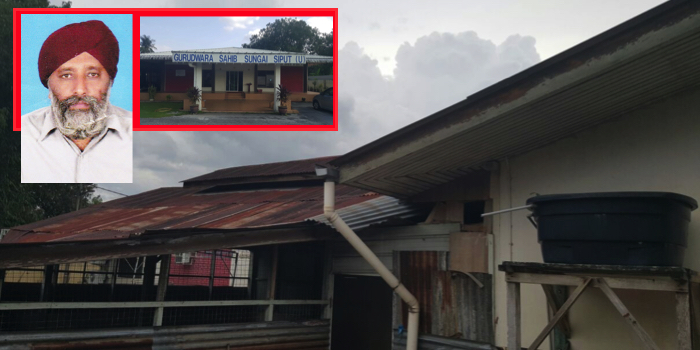 Gurdwara Sahib Sungai Siput, situated 35km north of Ipoh, will undergo major renovation in January 2016. Insert: Gurdwara committee president Harbans Singh.
