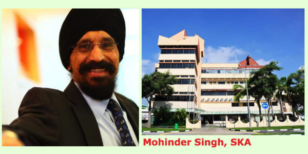 Mohinder Singh (left) and the iconic SKA building - PHOTOS / Facebook