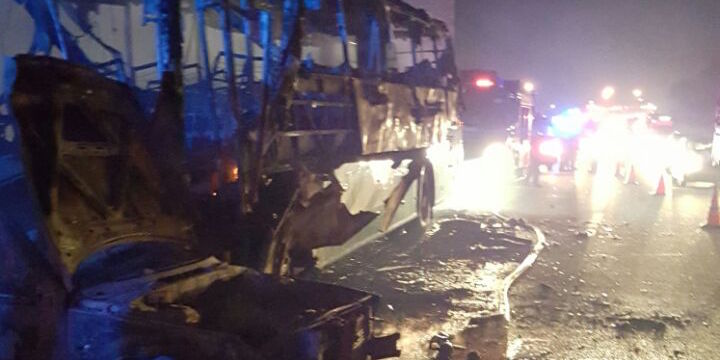 Three Sikhs die when bus ramps into car at North South Highway near Rawang on 6 Aug 2016