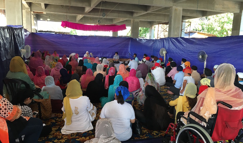 Subang ladies organised a kirtan programme at the now under construction Gurdwara Sahib Subang building on 7 Aug 2016. This is the first programme there after an akhand path. - PHOTO / ASIA SAMACHAR