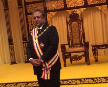 Vascory's Ranjeet Singh received the Malacca state title of 'Datuk Wira' on 16 Oct 2016 - PHOTO / SUPPLIED