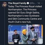 Princess Anne_Northampton visit_tweet