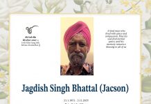 Jagdish Singh Bhattal (Jacson) (1951 – 2025), Batu Gajah / Klang