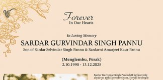 Gurvindar Singh Pannu (1990 – 2025), Menglembu, Perak