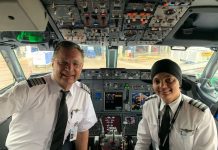 Spotted: Ms Kaur cuts a fine first officer