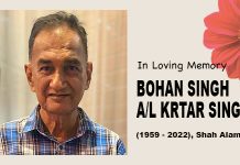In Loving Memory: Bohan Singh (1959 – 2022), Shah Alam