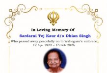 Sardarni Tej Kaur (1932 – 2026), Kuala Lumpur