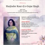 Harjinder Kaur (1944 – 2026), Ipoh