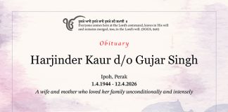 Harjinder Kaur (1944 – 2026), Ipoh